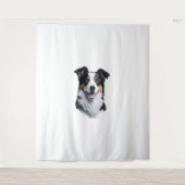 Border Collie Gesicht Wandteppich (Vorderseite)