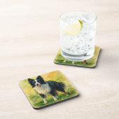 Border Collie Getränkeuntersetzer (Rechte Seite)