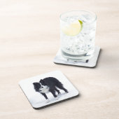 Border-Collie Getränkeuntersetzer (Rechte Seite)