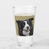 Border Collie Glas (Rückseite)