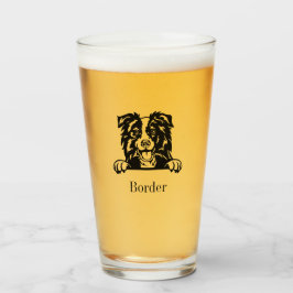 Border Collie Glass Tumbler