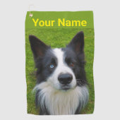 Border Collie Golf Handtuch (Vorderseite)