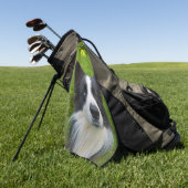 Border Collie Golf Handtuch (Gras)