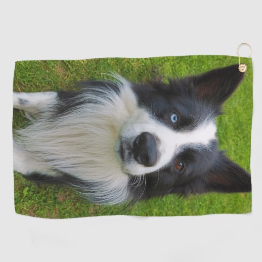 Border Collie Golfhandtuch (Horizontal)