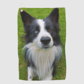 Border Collie Golfhandtuch (Vorderseite)
