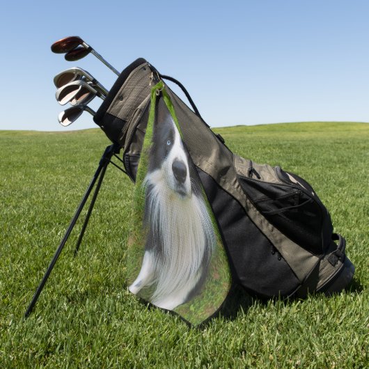 Border Collie Golfhandtuch (Gras)