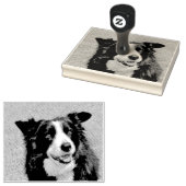 Border Collie Gummistempel (Stempel)