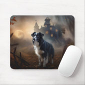 Border Collie Halloween Beängstigend Mousepad (Mit Mouse)