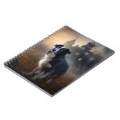 Border Collie Halloween Beängstigend Notizblock (Linke Seite)