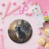 Border Collie Halloween Beängstigend Pappteller (Party)