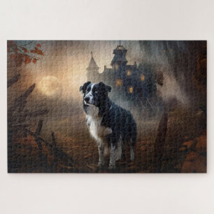 Border Collie Halloween Beängstigend Puzzle