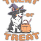 Border Collie Halloween Dog Kostüm "Leckerei oder Aufkleber (Vorderseite)