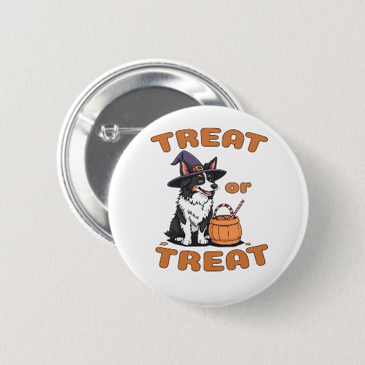 Border Collie Halloween Dog Kostüm "Leckerei oder Button (Vorne & Hinten)