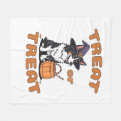 Border Collie Halloween Dog Kostüm "Leckerei oder Fleecedecke (Vorderseite (Horizontal))
