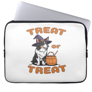 Border Collie Halloween Dog Kostüm "Leckerei oder  Laptopschutzhülle