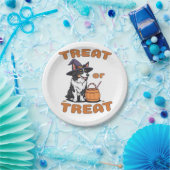 Border Collie Halloween Dog Kostüm "Leckerei oder  Pappteller (Party)