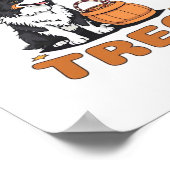 Border Collie Halloween Dog Kostüm "Leckerei oder  Poster (Ecke)