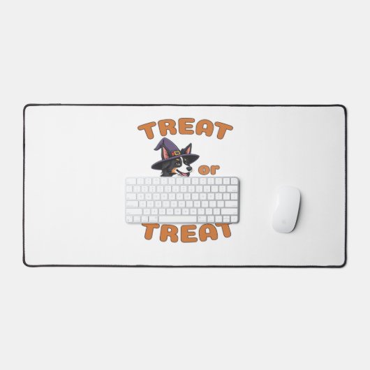 Border Collie Halloween Dog Kostüm "Leckerei oder Schreibtischunterlage (Tastatur & Maus)