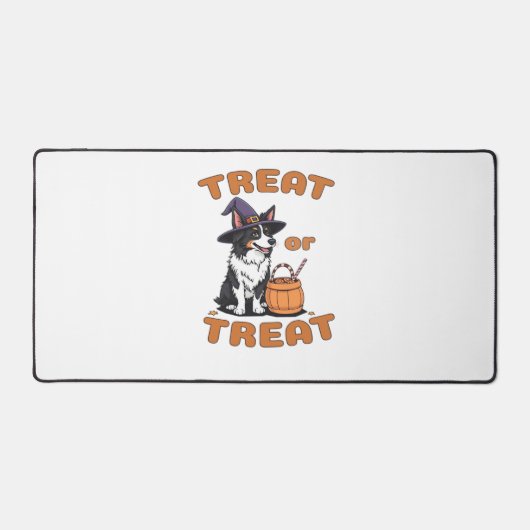 Border Collie Halloween Dog Kostüm "Leckerei oder Schreibtischunterlage (Vorderseite)