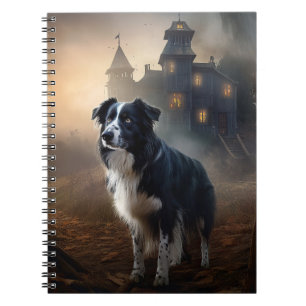 Border Collie Halloween Gruselig Notizblock