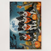 Border Collie Halloween Gruselig Puzzle (Vertikal)