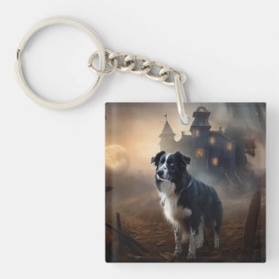 Border Collie Halloween Gruselig Schlüsselanhänger