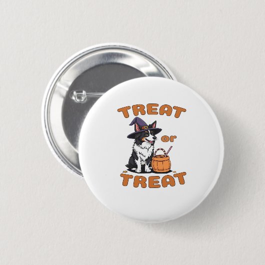 Border Collie Halloween Hunde Kostüm � Leckerei od Button (Vorne & Hinten)