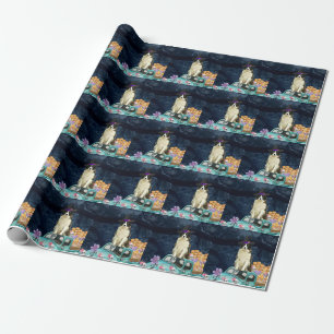 Border Collie Halloween-LKW Gruselige Nacht Geschenkpapier