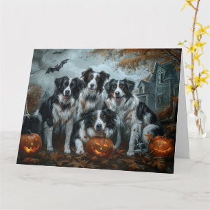 Border Collie Halloween Night Doggy Delight Karte