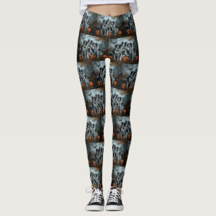 Border Collie Halloween Night Doggy Delight Leggings