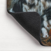 Border Collie Halloween Night Doggy Delight Mousepad (Ecke)