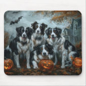 Border Collie Halloween Night Doggy Delight Mousepad (Vorne)