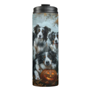 Border Collie Halloween Night Doggy Delight Thermosbecher