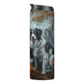Border Collie Halloween Night Doggy Delight Thermosbecher (Nach rechts gedreht)