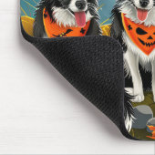 Border Collie Halloween Spooky Mousepad (Ecke)
