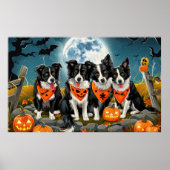 Border Collie Halloween Spooky Poster (Vorne)