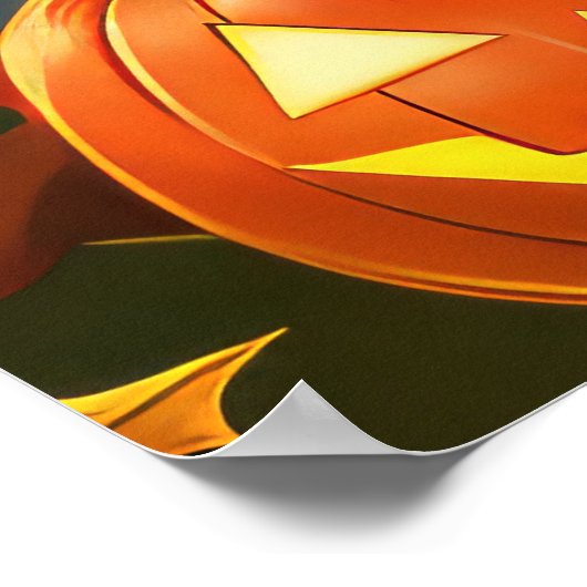 Border Collie Halloween Spooky Poster (Ecke)