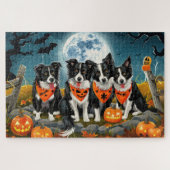 Border Collie Halloween Spooky Puzzle (Horizontal)