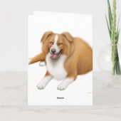 Border Collie Happy Birthday Card Karte (Rückseite)