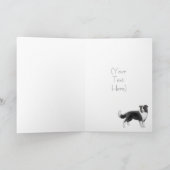 Border Collie Happy Birthday Card Karte (Innenseite)