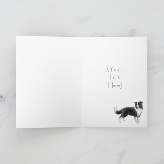 Border Collie Happy Birthday Card Karte (Innenseite)