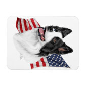 Border Collie Head mit Flag-Magnet Magnet (Horizontal)