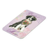 Border Collie Heart Mama Magnet (Linke Seite)