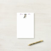 Border Collie Heart Mama Post-it Klebezettel (Auf Schreibtisch)