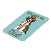 Border Collie Heart Vater Magnet (Linke Seite)