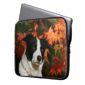 Border-Collie-HerbstHeadshot Laptopschutzhülle (Vorderseite Links)