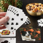 Border-Collie-HerbstHeadshot Spielkarten (In Situ)