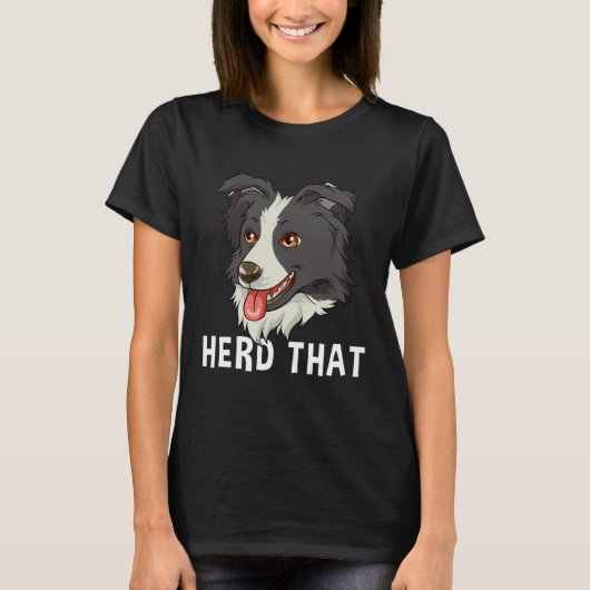 Border Collie Herd the T-Shirt (Vorderseite)