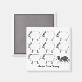 Border Collie Herding Schafmagnet Magnet (Vorderseite/Rückseite)