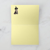 Border Collie Hexe Halloween Karte (Innenseite)